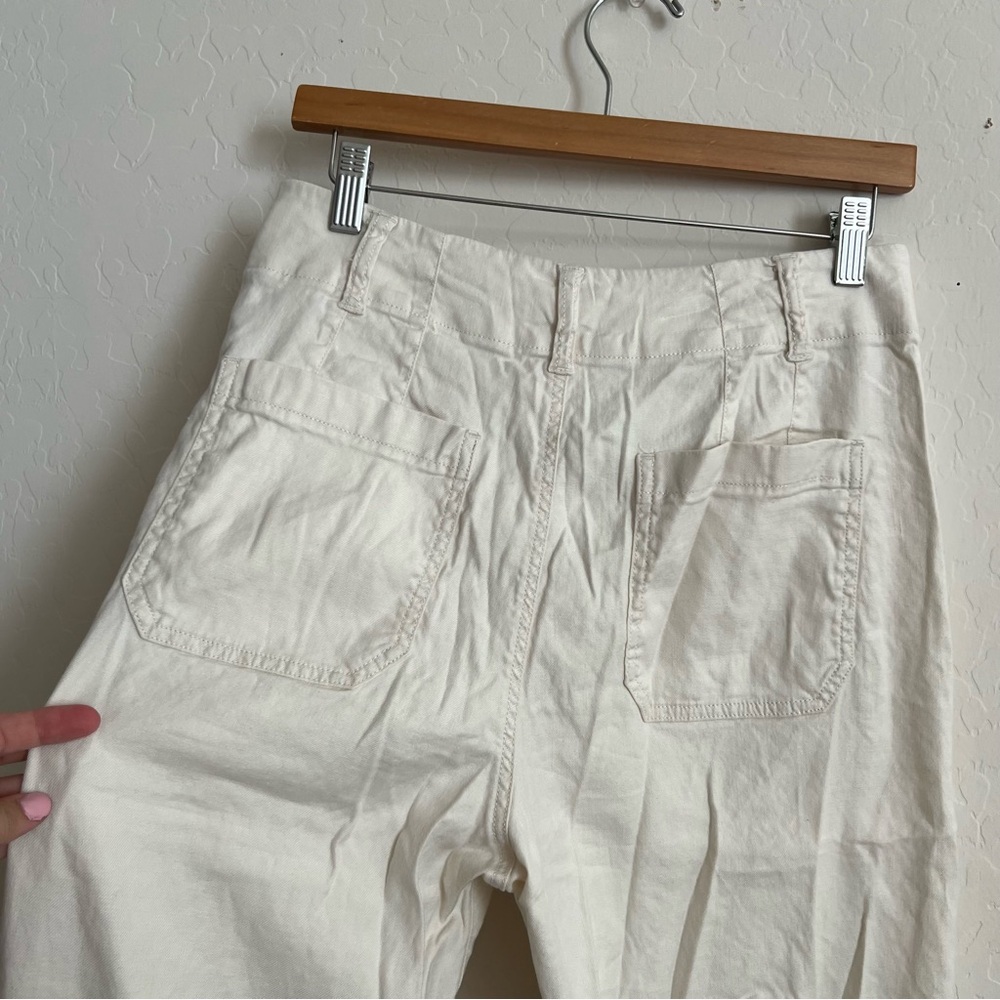 Anthropologie White Wide Leg Pants - Picture 10 of 10